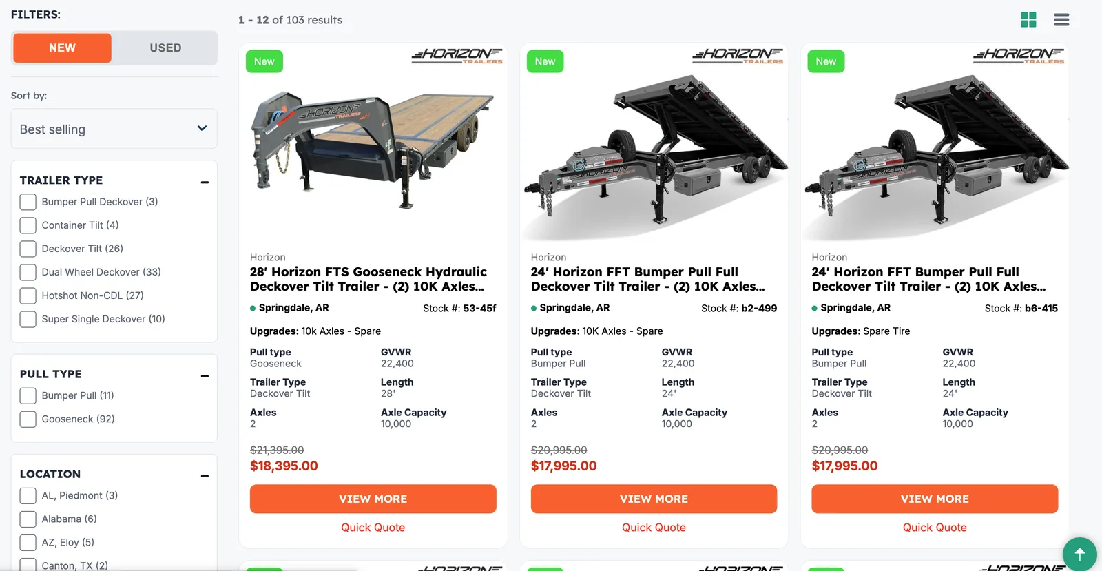 Inventory Search & Filtering
