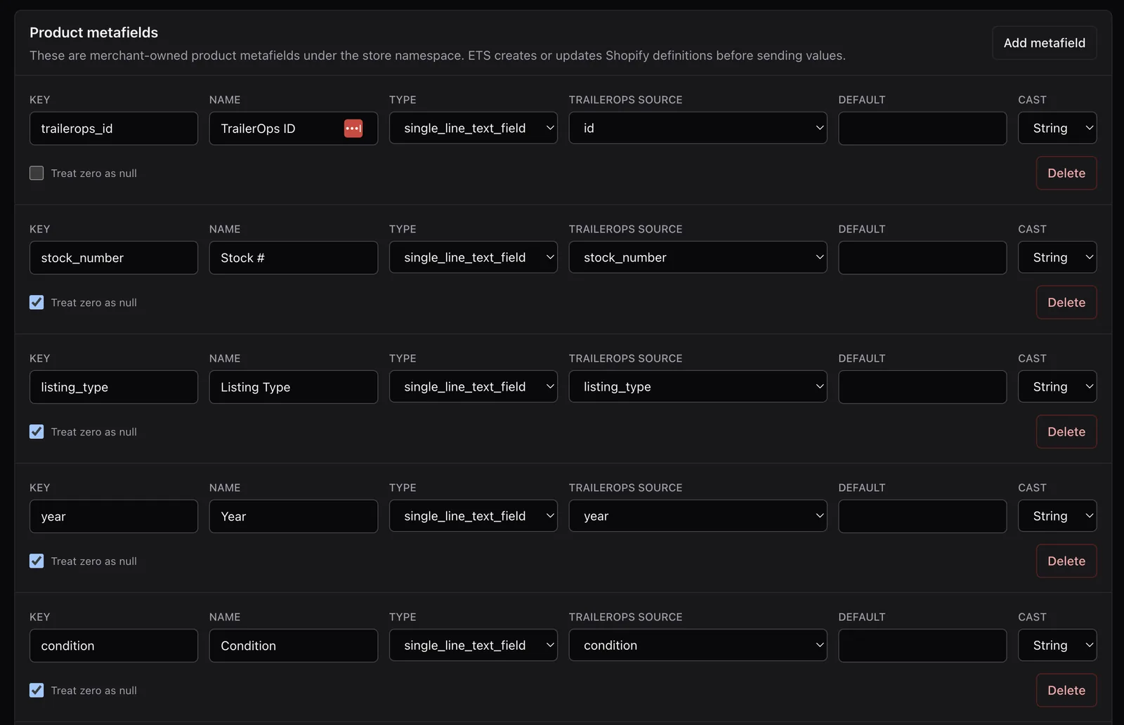 Custom Field Mappings