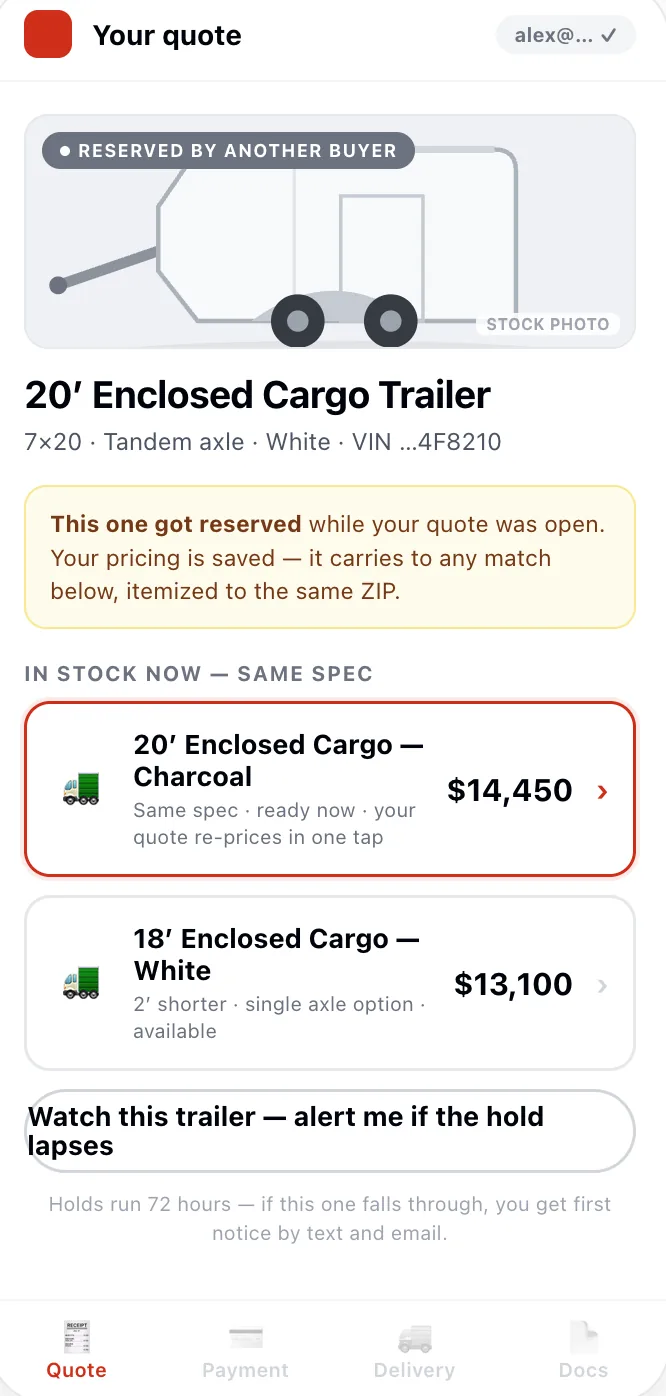 Customer Portal Quote Summary